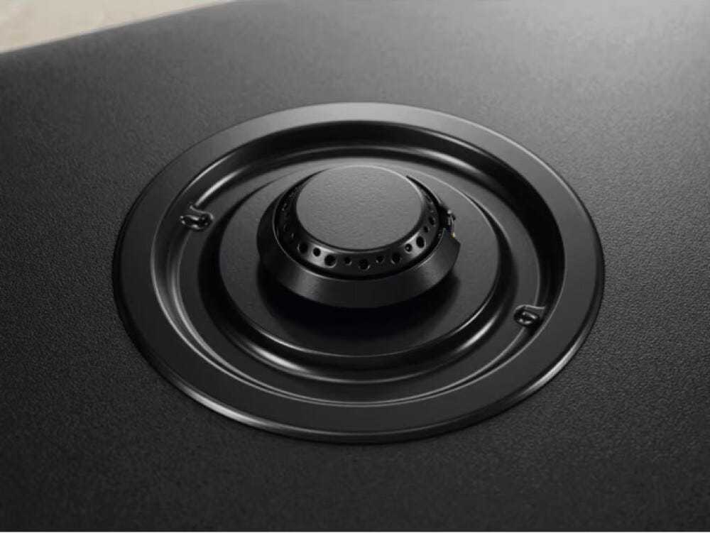 Electrolux KGG753723L Serie 700 Gas on Glass Piano cottura a Gas, 74 cm, 5 Fuochi, Vetro temperato nero, StepPower