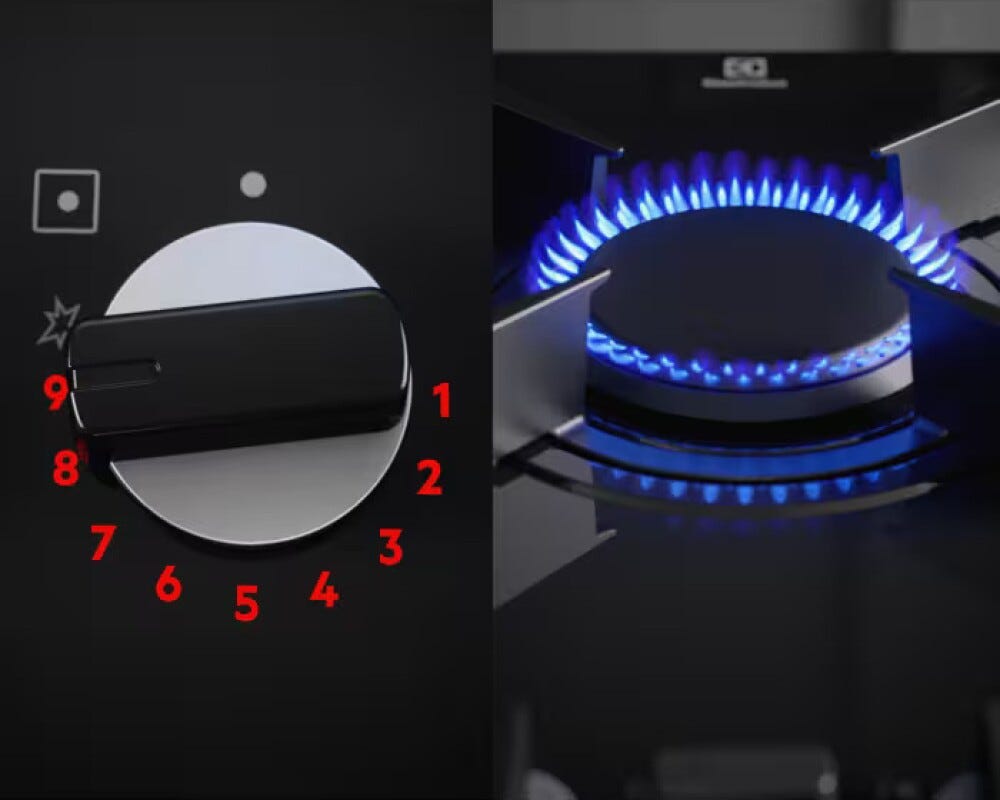 Electrolux KGG753723L Serie 700 Gas on Glass Piano cottura a Gas, 74 cm, 5 Fuochi, Vetro temperato nero, StepPower