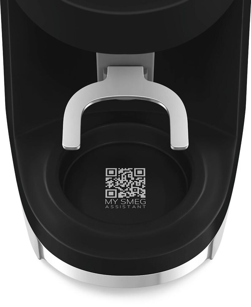 Smeg Selection CGF03BLEU 50's Style Macinacaffè, contenitore chicchi 240 g, nero lucido