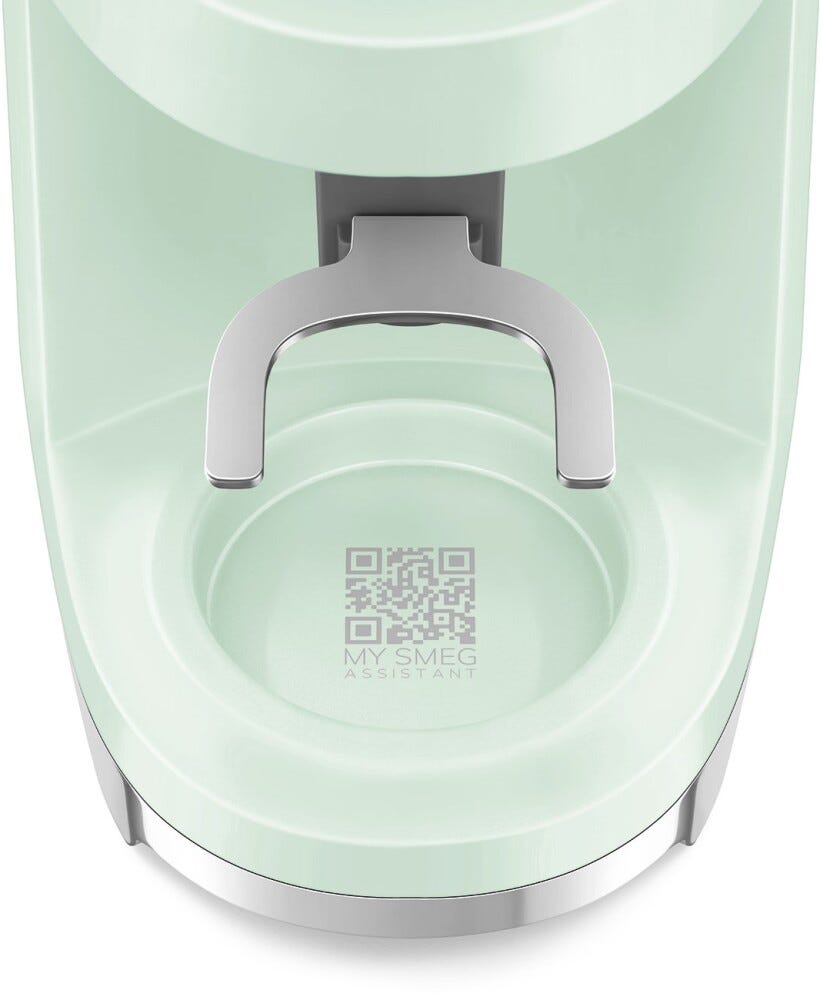 Smeg Selection CGF03PGEU 50's Style Macinacaffè, contenitore chicchi 240 g, verde pastello lucido