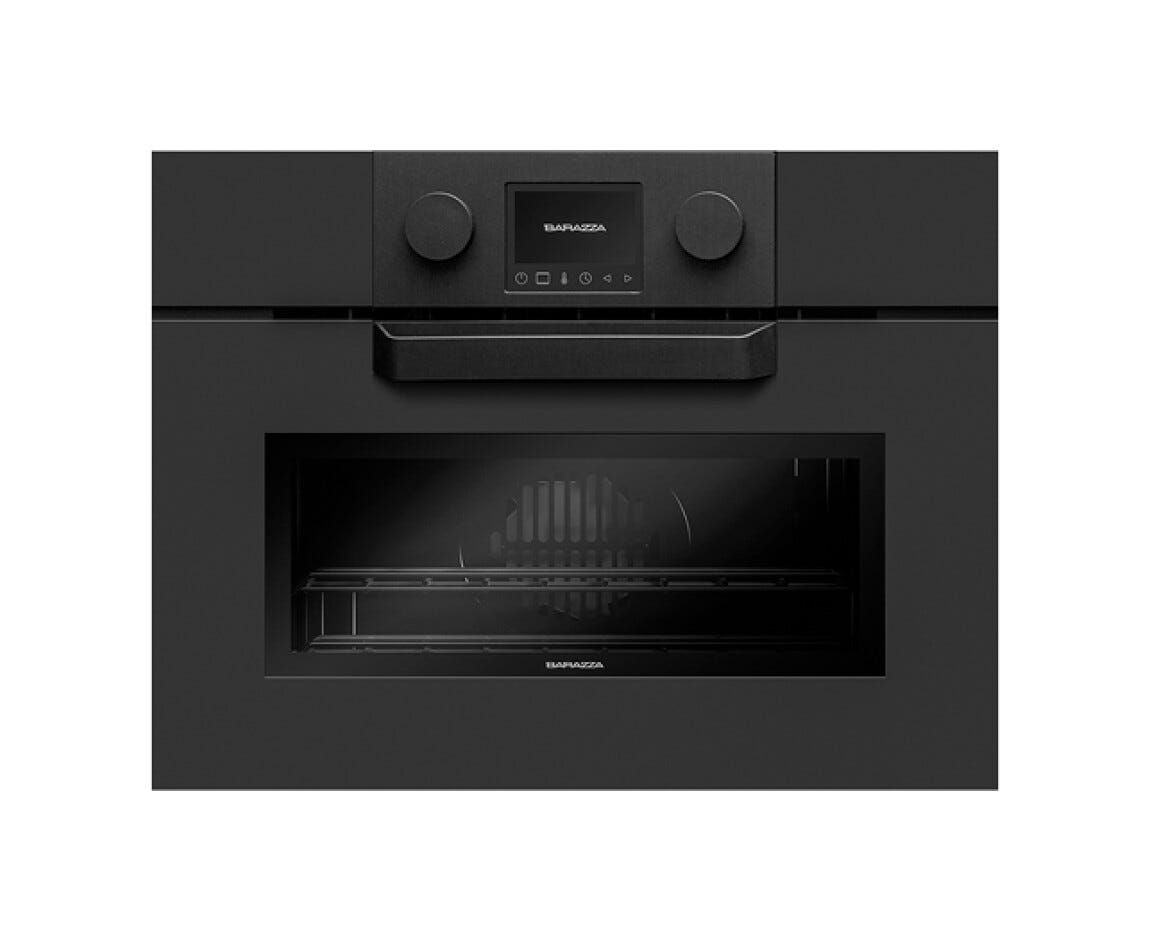 Barazza 1FEVEVCN Icon Exclusive Forno elettrico combinato vapore, h.46 cm, 40 L, Classe A+, nero
