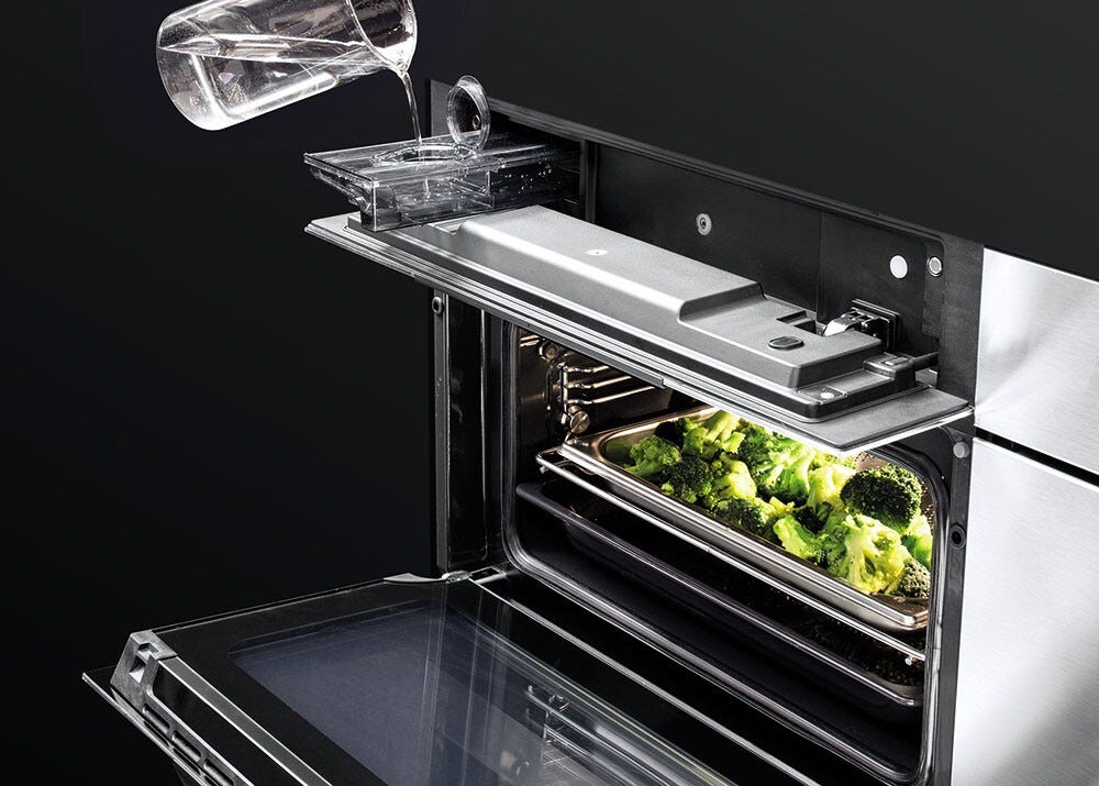 Barazza 1FEVEVCN Icon Exclusive Forno elettrico combinato vapore, h.46 cm, 40 L, Classe A+, nero