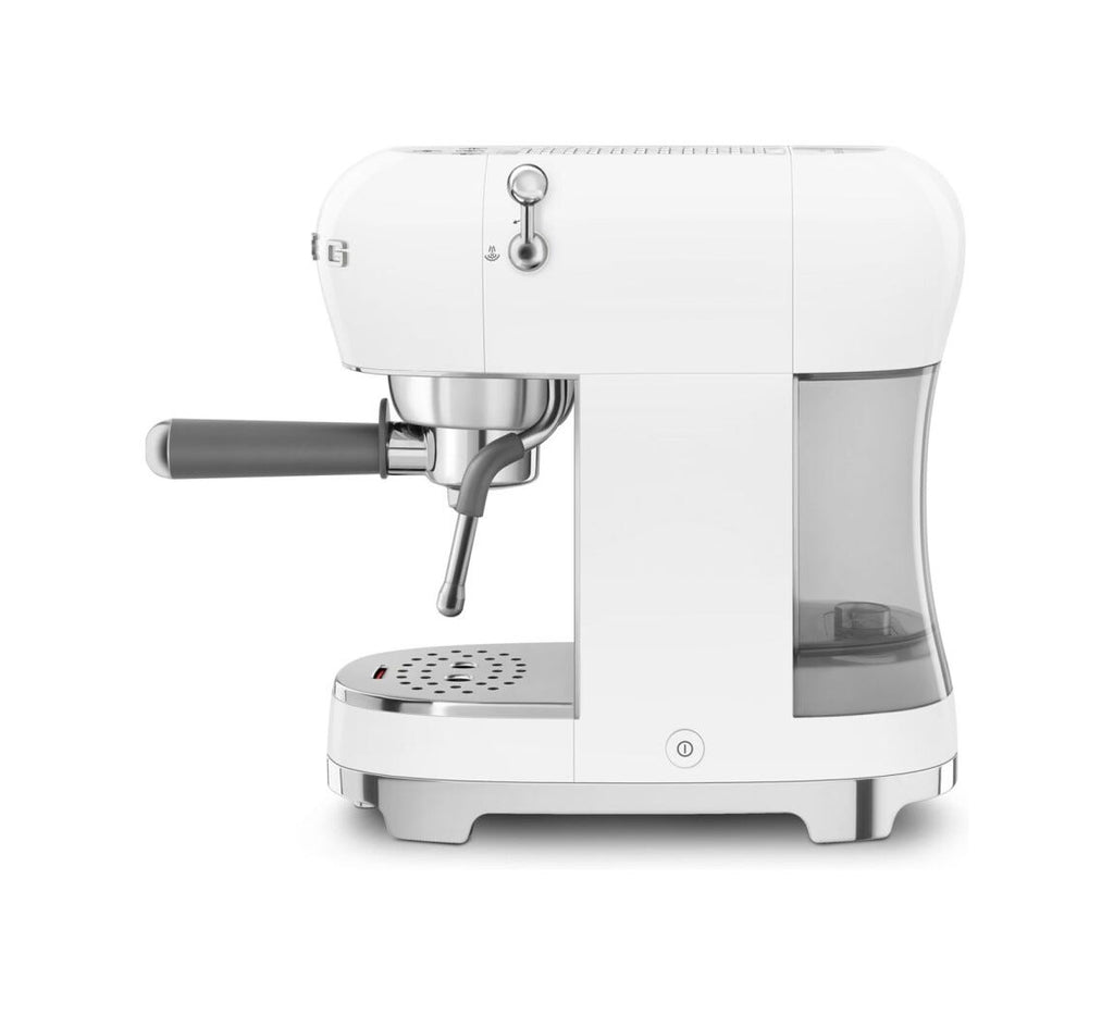 Smeg Selection ECF02WHEU 50's Style Macchina da caffè espresso manuale, bianco lucido