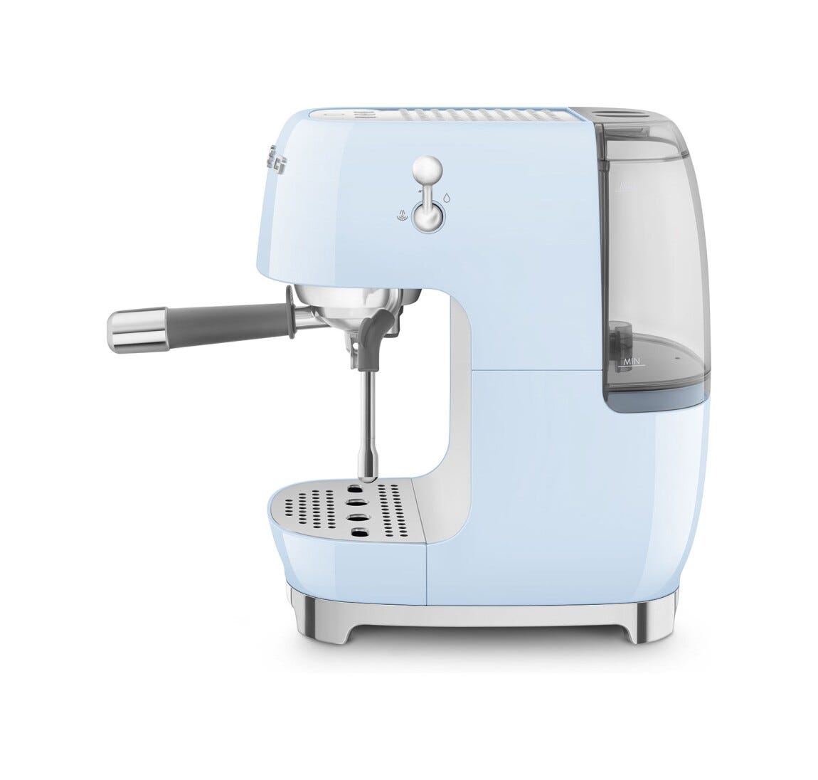 Smeg Selection ECF03PBEU 50's Style Macchina da caffè espresso manuale, con funzione Cold Brew, azzurro lucido