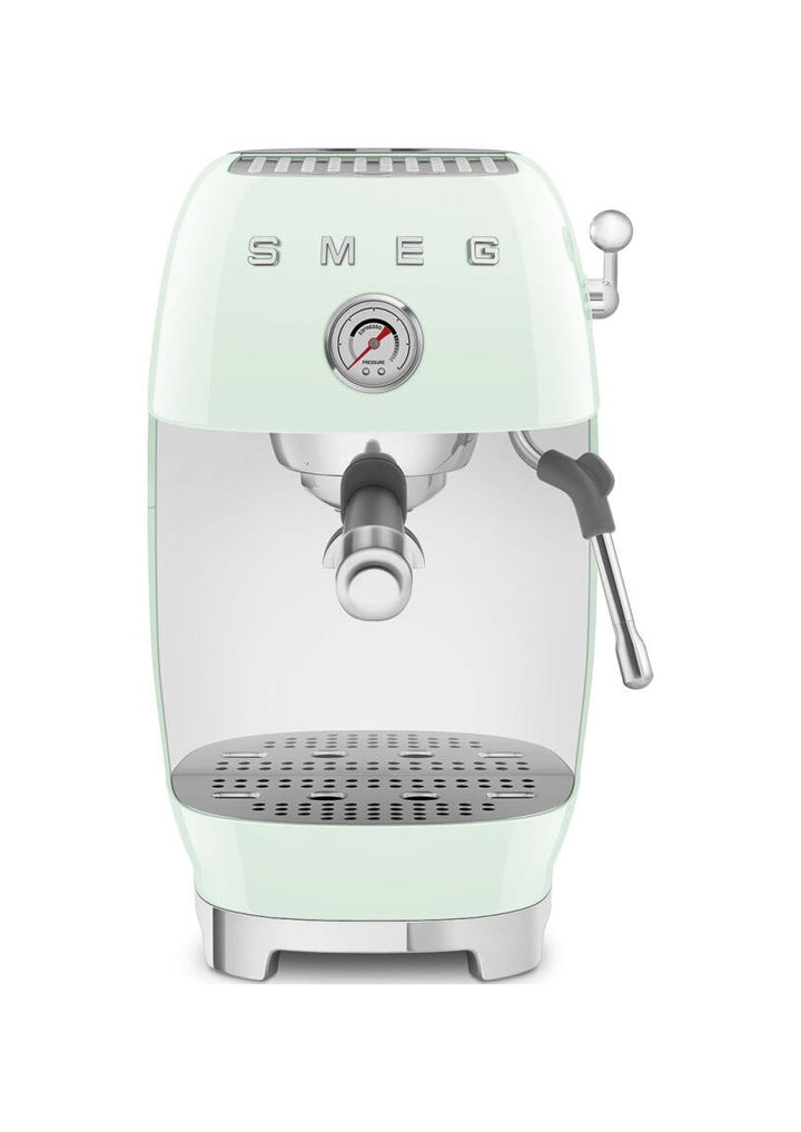 Smeg Selection ECF03PGEU 50's Style Macchina da caffè espresso manuale, con funzione Cold Brew, verde pastello lucido