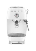 Smeg Selection ECF03WHEU 50's Style Macchina da caffè espresso manuale, con funzione Cold Brew, bianco lucido