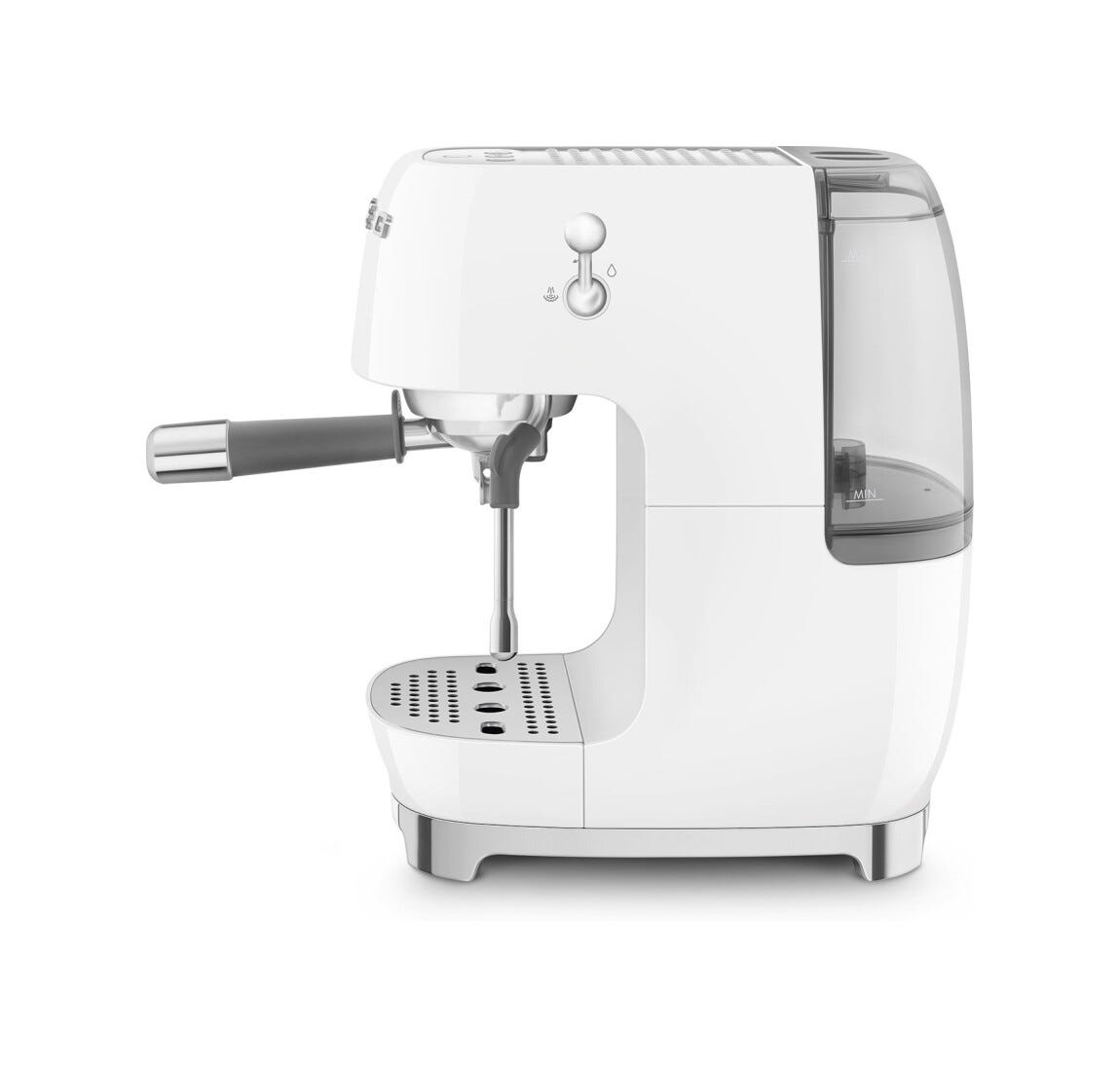 Smeg Selection ECF03WHEU 50's Style Macchina da caffè espresso manuale, con funzione Cold Brew, bianco lucido
