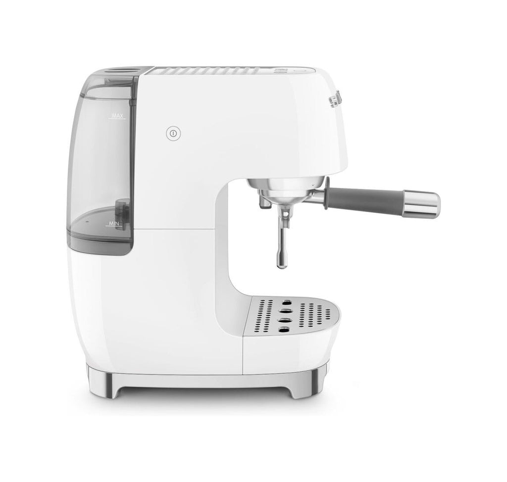 Smeg Selection ECF03WHEU 50's Style Macchina da caffè espresso manuale, con funzione Cold Brew, bianco lucido
