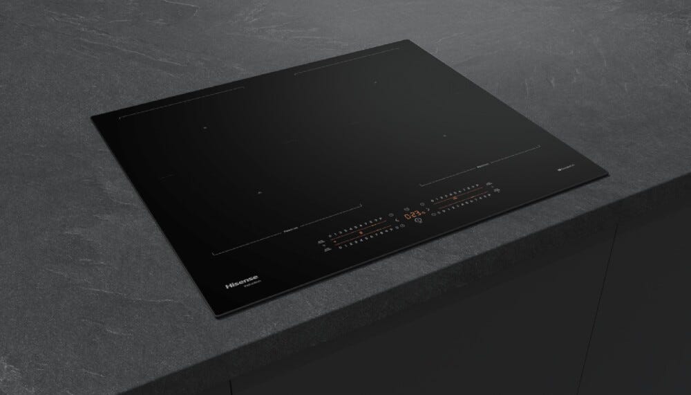 Hisense HI6442BSCWF Hi6 Piano cottura a induzione cm. 60, 4 zone induzione, Area Flex, Slider Touch, programmi automatici, nero