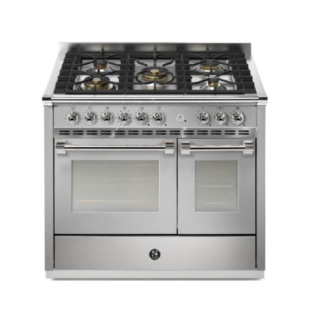 Steel Ascot 100 Pulse AP10FF Cucina da accosto 100 cm, doppio forno elettrico multifunzione indipendente, piano cottura a gas o induzione