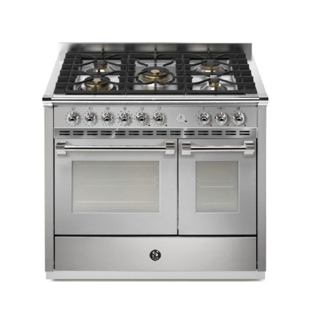 Steel Ascot 100 Pulse AP10FF Cucina da accosto 100 cm, doppio forno elettrico multifunzione indipendente, piano cottura a gas o induzione