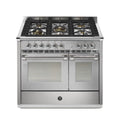 Steel Ascot 100 Pulse AP10FF Cucina da accosto 100 cm, doppio forno elettrico multifunzione indipendente, piano cottura a gas o induzione