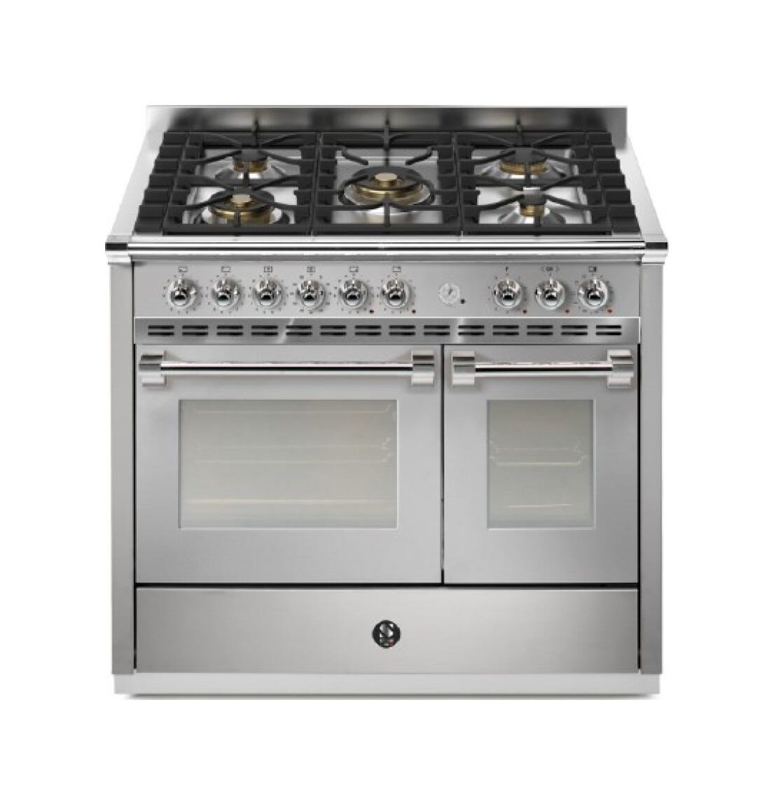 Steel Ascot 100 Pulse AP10FF Cucina da accosto 100 cm, doppio forno elettrico multifunzione indipendente, piano cottura a gas o induzione