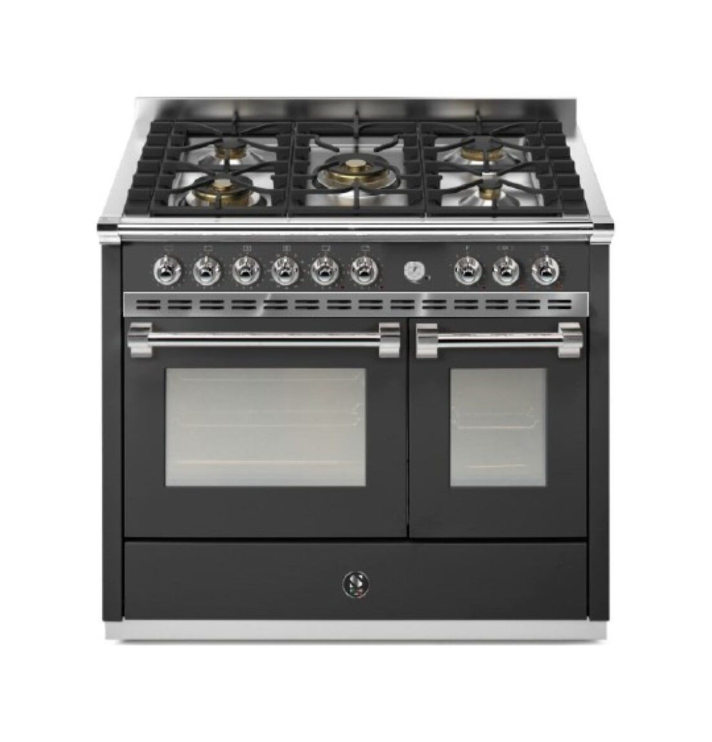 Steel Ascot 100 Pulse AP10FF Cucina da accosto 100 cm, doppio forno elettrico multifunzione indipendente, piano cottura a gas o induzione