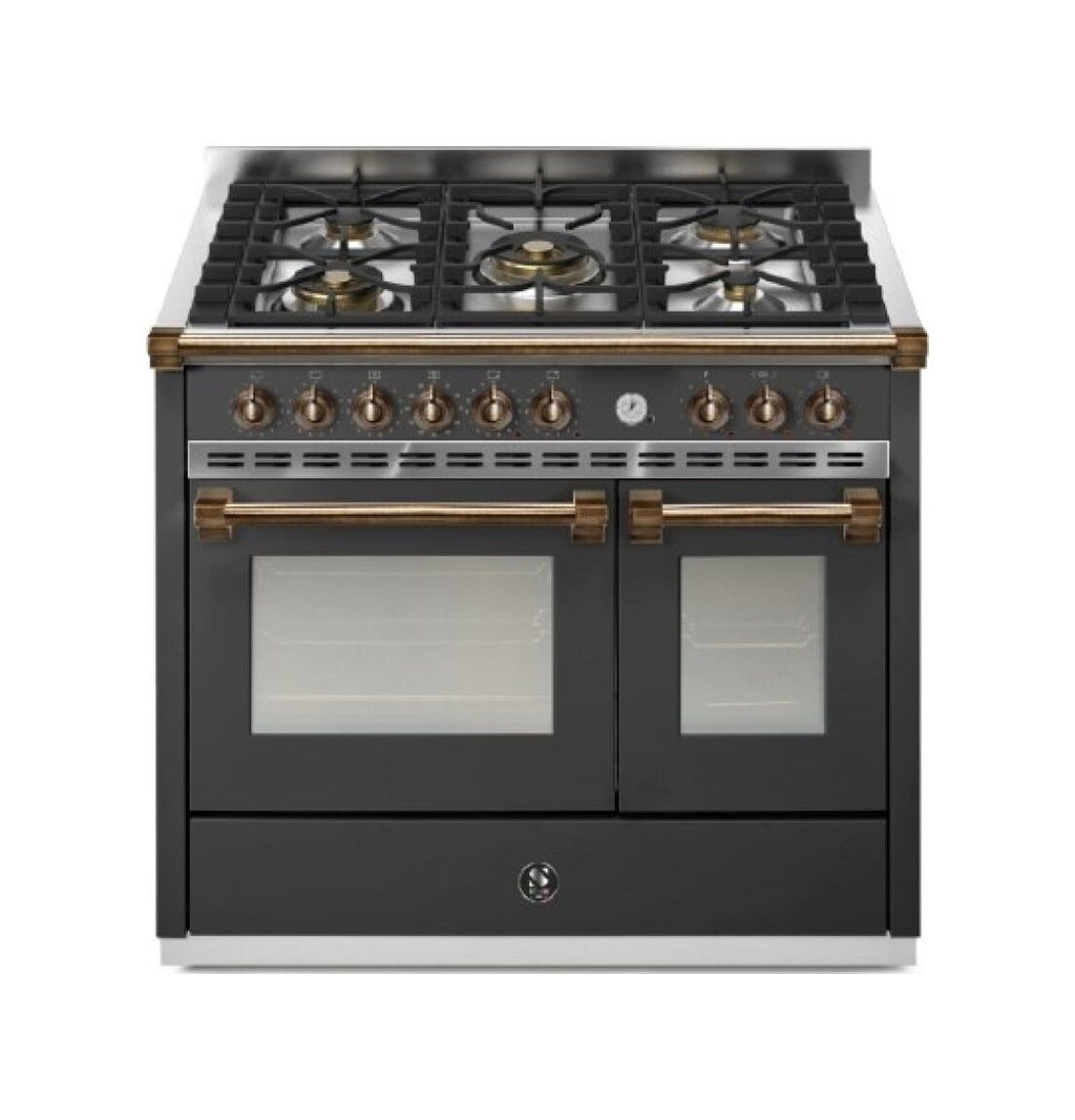 Steel Ascot 100 Pulse AP10FF Cucina da accosto 100 cm, doppio forno elettrico multifunzione indipendente, piano cottura a gas o induzione
