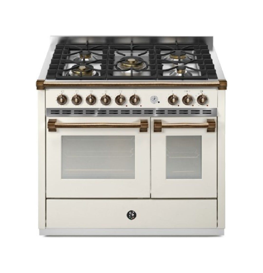 Steel Ascot 100 Pulse AP10FF Cucina da accosto 100 cm, doppio forno elettrico multifunzione indipendente, piano cottura a gas o induzione