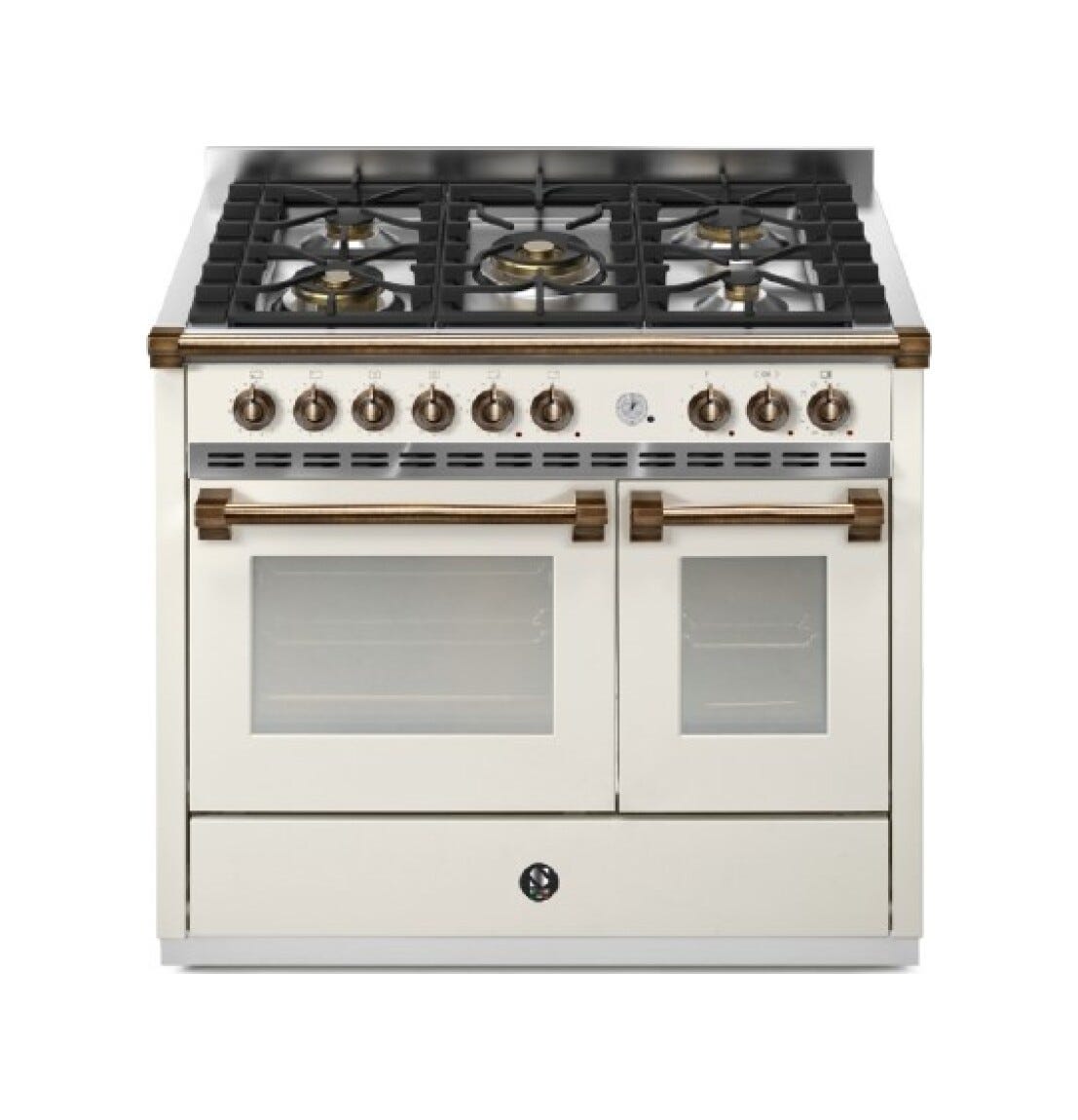Steel Ascot 100 Pulse AP10FF Cucina da accosto 100 cm, doppio forno elettrico multifunzione indipendente, piano cottura a gas o induzione