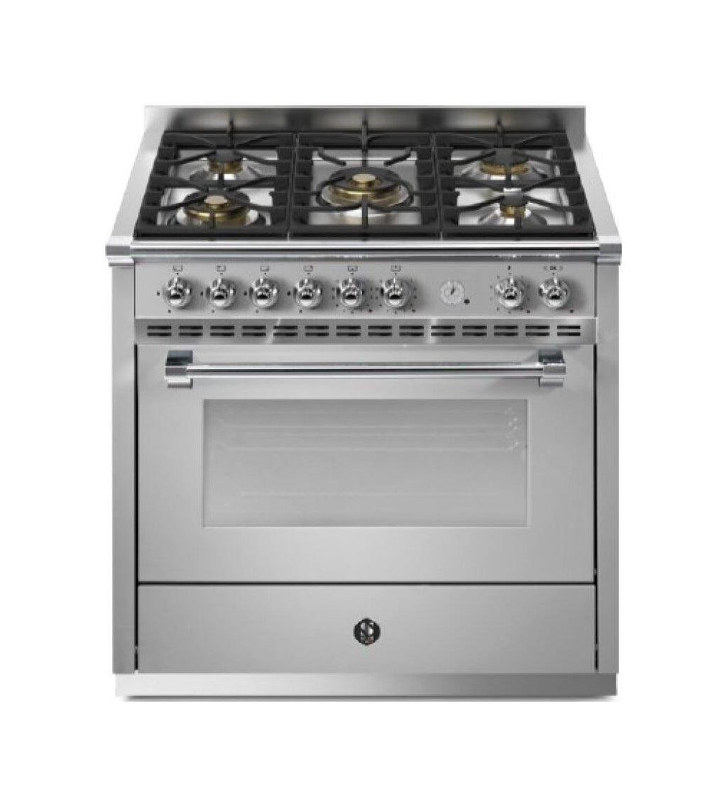 Steel Ascot Pulse 90 AP9F Cucina da accosto 90 cm, forno elettrico multifunzione, piano a gas o induzione, acciaio inox