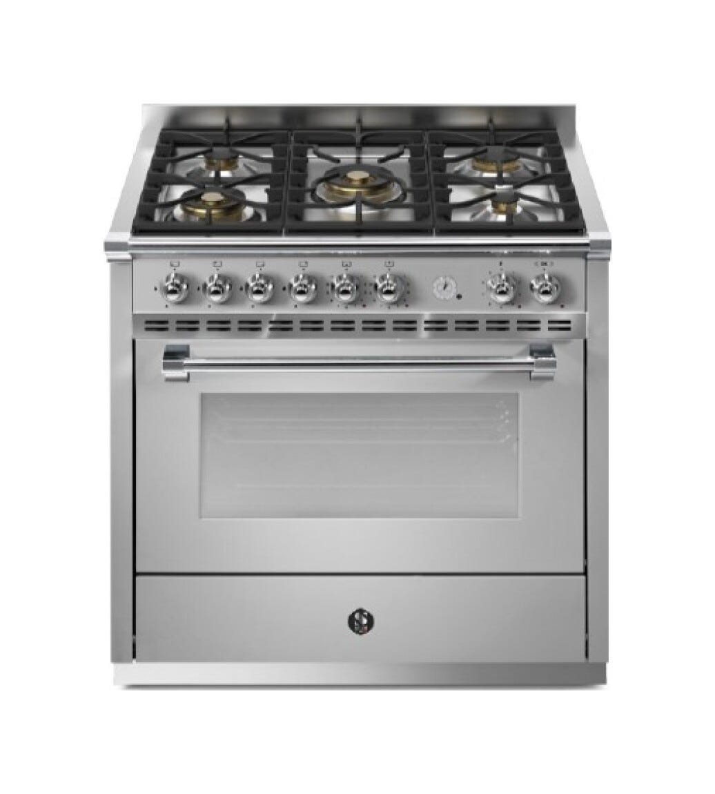 Steel Ascot Pulse 90 AP9F Cucina da accosto 90 cm, forno elettrico multifunzione, piano a gas o induzione, acciaio inox