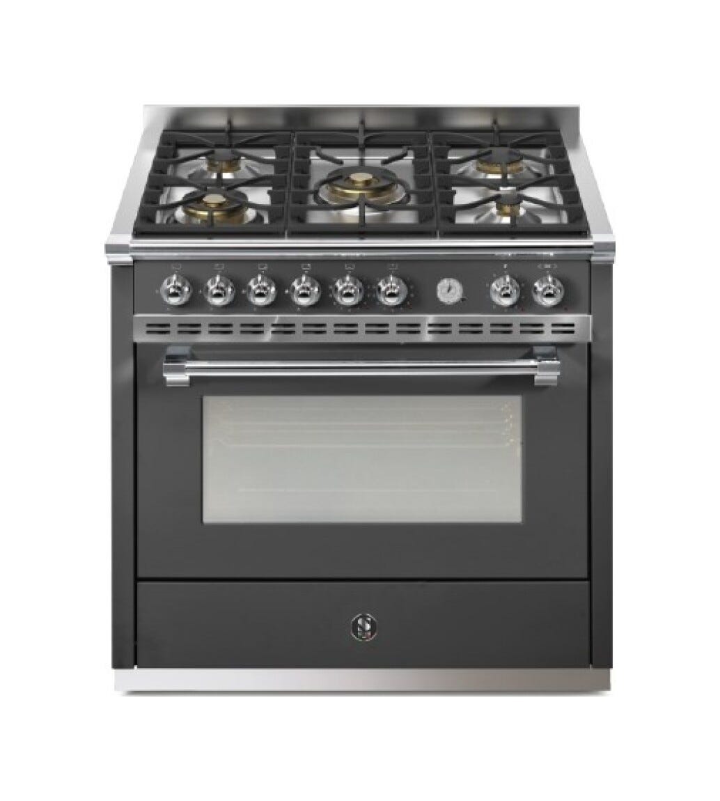 Steel Ascot Pulse 90 AP9F Cucina da accosto 90 cm, forno elettrico multifunzione, piano a gas o induzione, acciaio inox