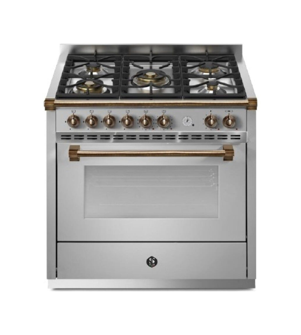 Steel Ascot Pulse 90 AP9F Cucina da accosto 90 cm, forno elettrico multifunzione, piano a gas o induzione, acciaio inox
