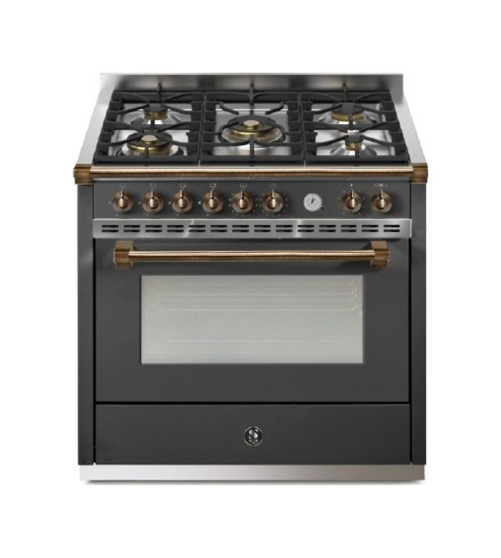 Steel Ascot Pulse 90 AP9F Cucina da accosto 90 cm, forno elettrico multifunzione, piano a gas o induzione, acciaio inox