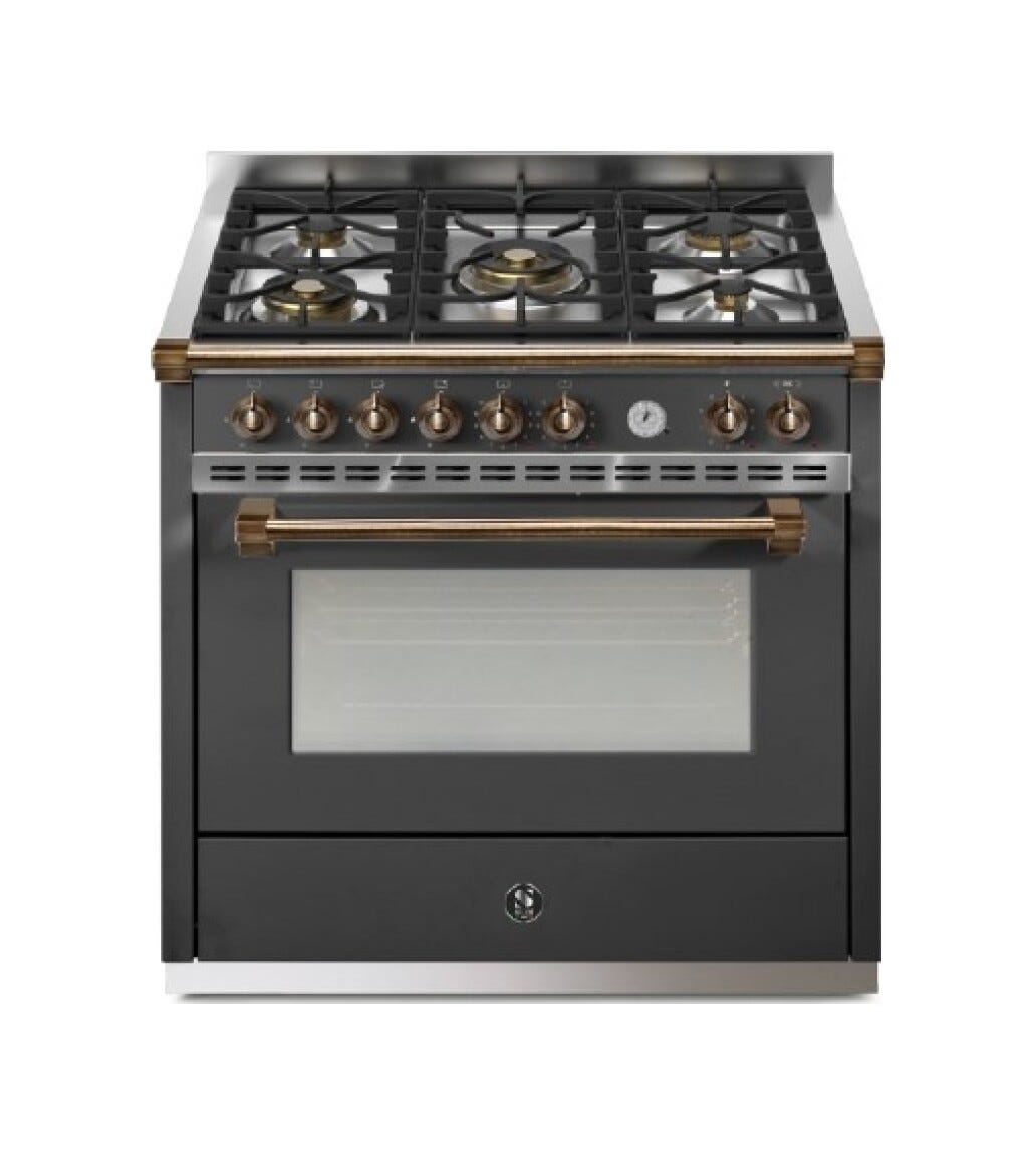 Steel Ascot Pulse 90 AP9F Cucina da accosto 90 cm, forno elettrico multifunzione, piano a gas o induzione, acciaio inox