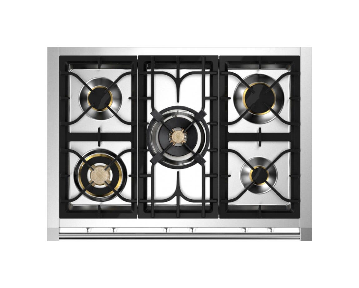 Steel Ascot Pulse 90 AP9F Cucina da accosto 90 cm, forno elettrico multifunzione, piano a gas o induzione, acciaio inox