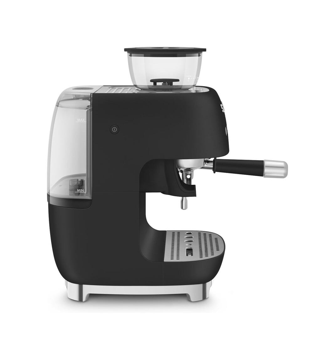 Smeg Selection EGF03BLMEU 50's Style Macchina per caffè espresso manuale, macinacaffè integrato, nero opaco