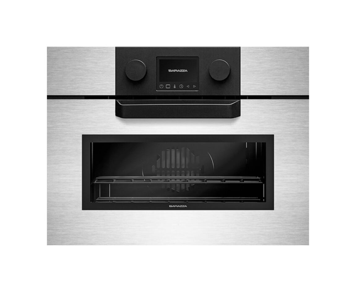 Barazza 1FEVSMC Icon Steel Forno combinato microonde h. 45 cm 40 L, Microonde 1000 W, 20 programmi automatici, inox