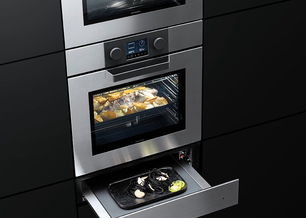 Barazza 1FEVSMC Icon Steel Forno combinato microonde h. 45 cm 40 L, Microonde 1000 W, 20 programmi automatici, inox