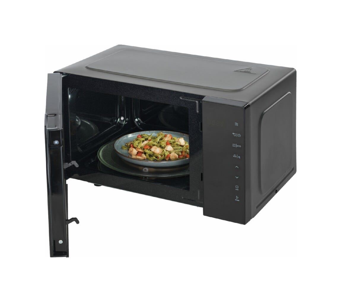 Hisense H23MOBS5H4 Forno a microonde cm. 48, capacità 23 litri, 800W, 10 livelli di potenza, rivestimento ceramico, nero