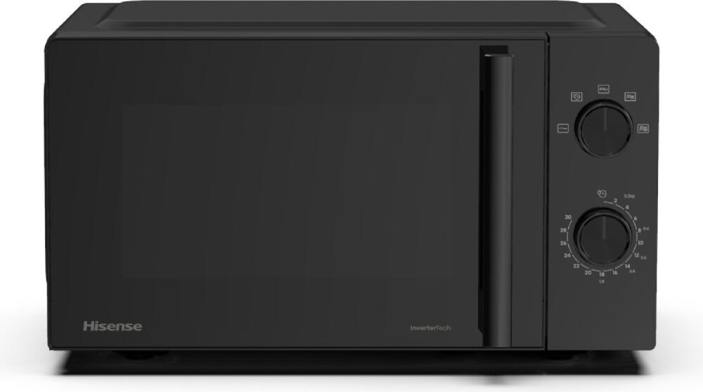 Hisense H20MOBP1HI Forno a microonde cm. 45, capacità 20 litri, 700W, tecnologia inverter, rivestimento ceramico, nero