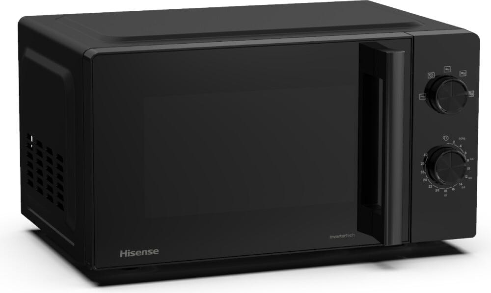 Hisense H20MOBP1HI Forno a microonde cm. 45, capacità 20 litri, 700W, tecnologia inverter, rivestimento ceramico, nero