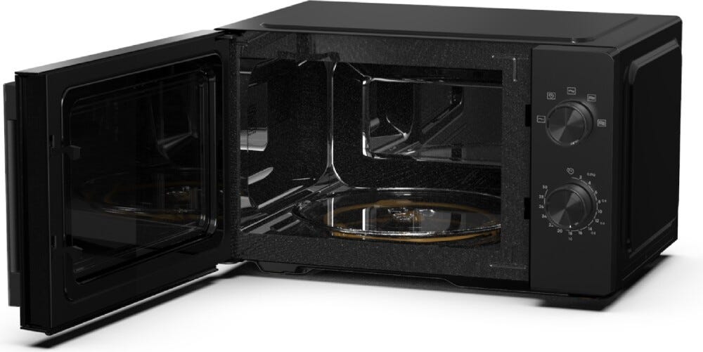 Hisense H20MOBP1HI Forno a microonde cm. 45, capacità 20 litri, 700W, tecnologia inverter, rivestimento ceramico, nero