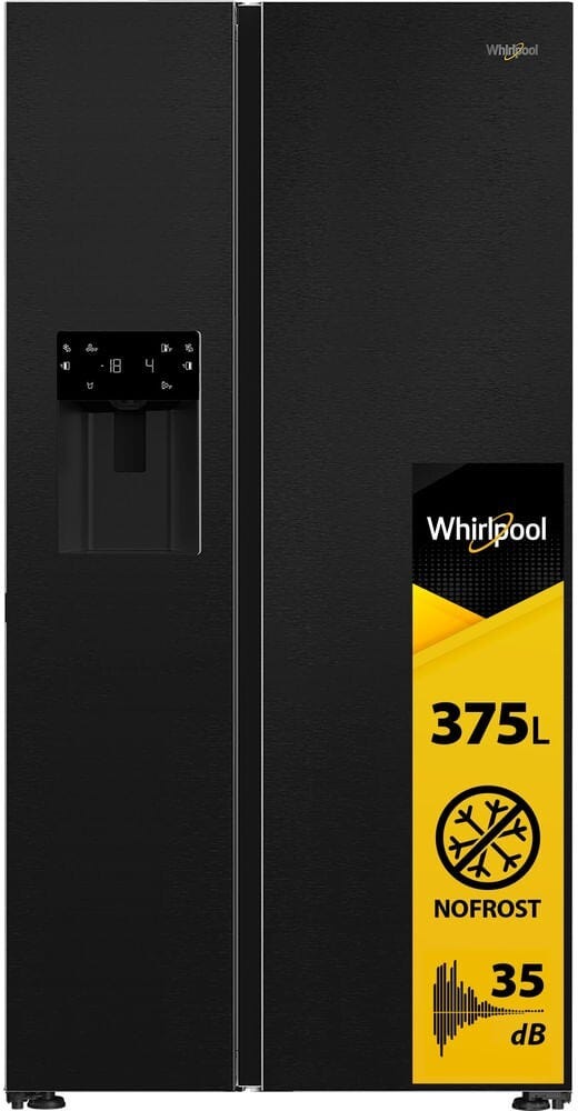 Whirlpool WHG2 6574W XK5E Frigorifero Side-by-Side cm. 91, capacità 578 litri, Dual No Frost, 6° Senso, dark inox