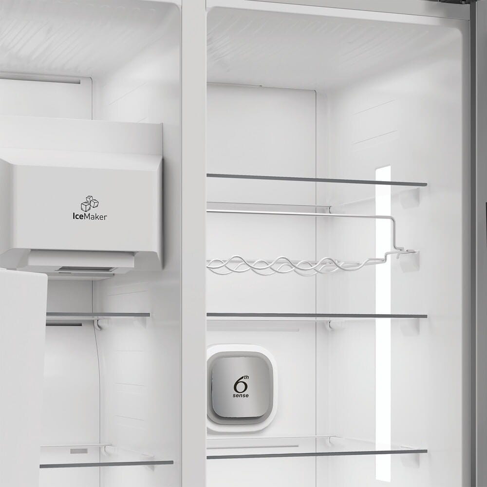 Whirlpool WHG2 6574W XK5E Frigorifero Side-by-Side cm. 91, capacità 578 litri, Dual No Frost, 6° Senso, dark inox