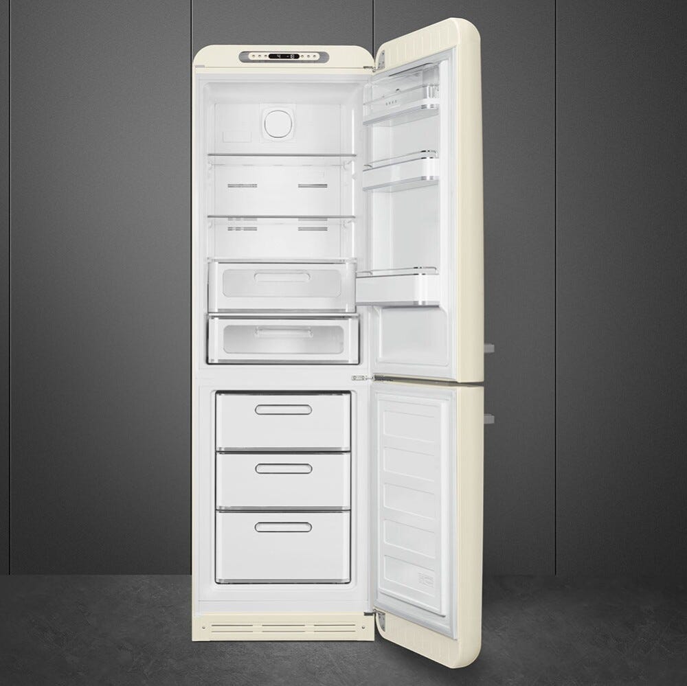 Smeg Selection FAB32RCR6 50's Style Frigorifero con congelatore a libera installazione cm. 60, altezza 197, 331 litri, cerniere dx, panna lucido