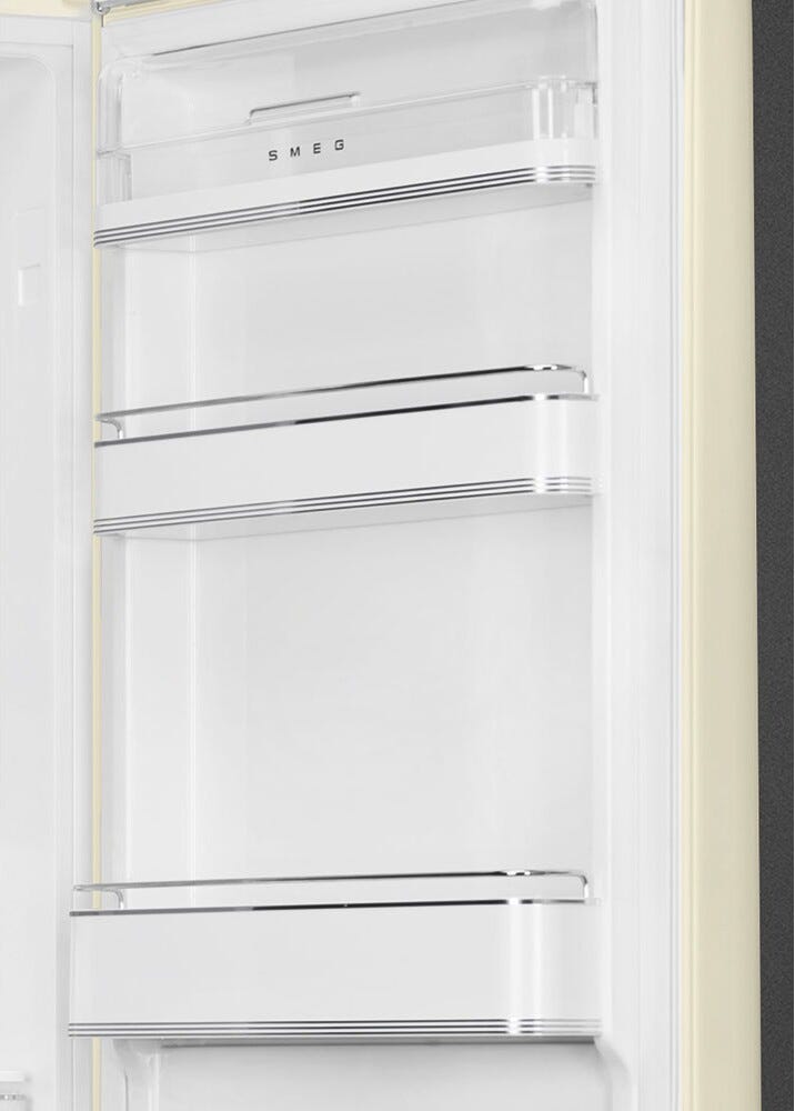 Smeg Selection FAB32RCR6 50's Style Frigorifero con congelatore a libera installazione cm. 60, altezza 197, 331 litri, cerniere dx, panna lucido