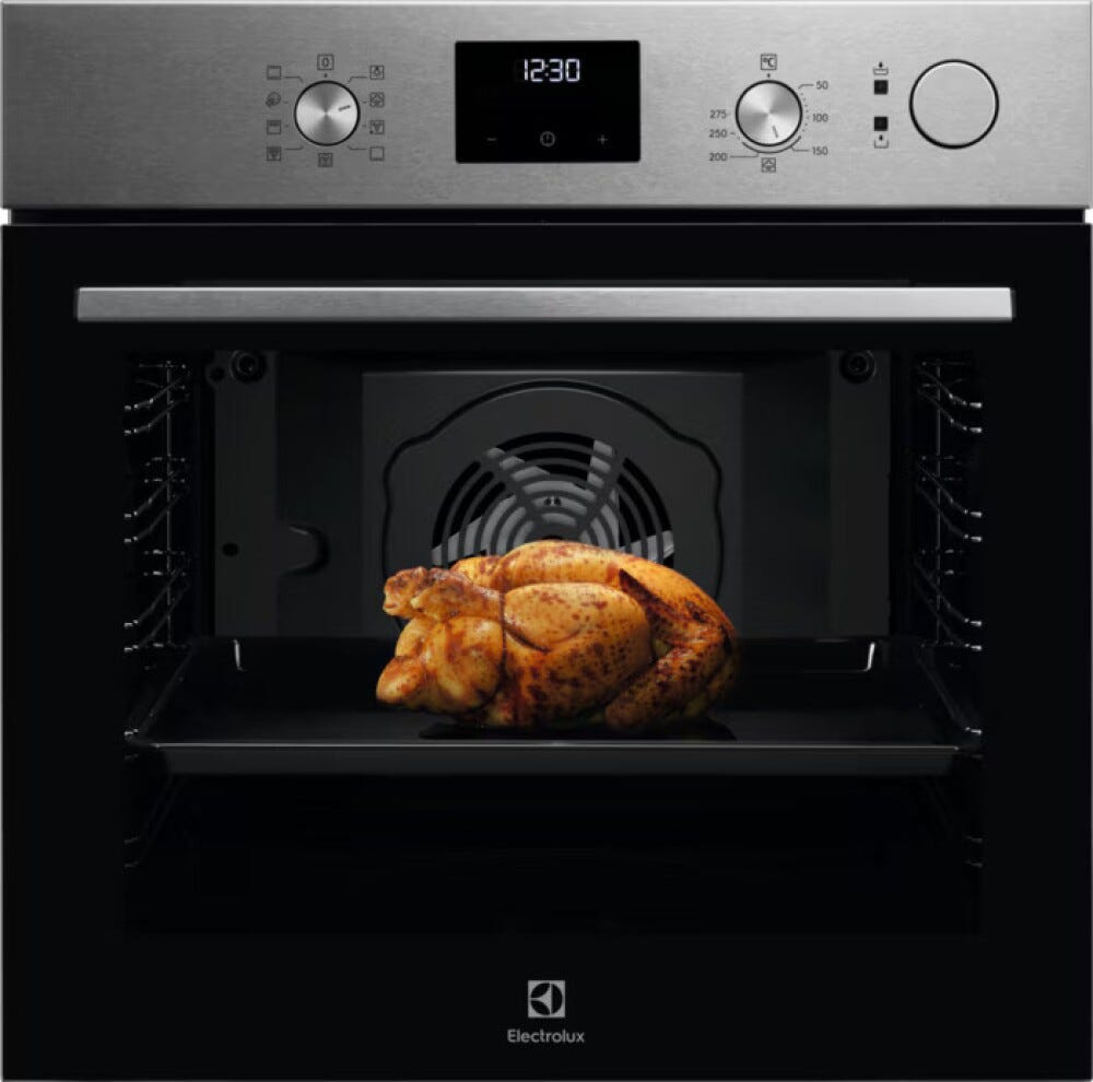 Electrolux LOC3H44TX Serie 600 SenseCook con SteamCrisp Forno a vapore, 72 Litri, Classe A, Inox antimpronta