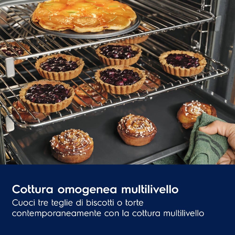 Electrolux LOC3H44TX Serie 600 SenseCook con SteamCrisp Forno a vapore, 72 Litri, Classe A, Inox antimpronta