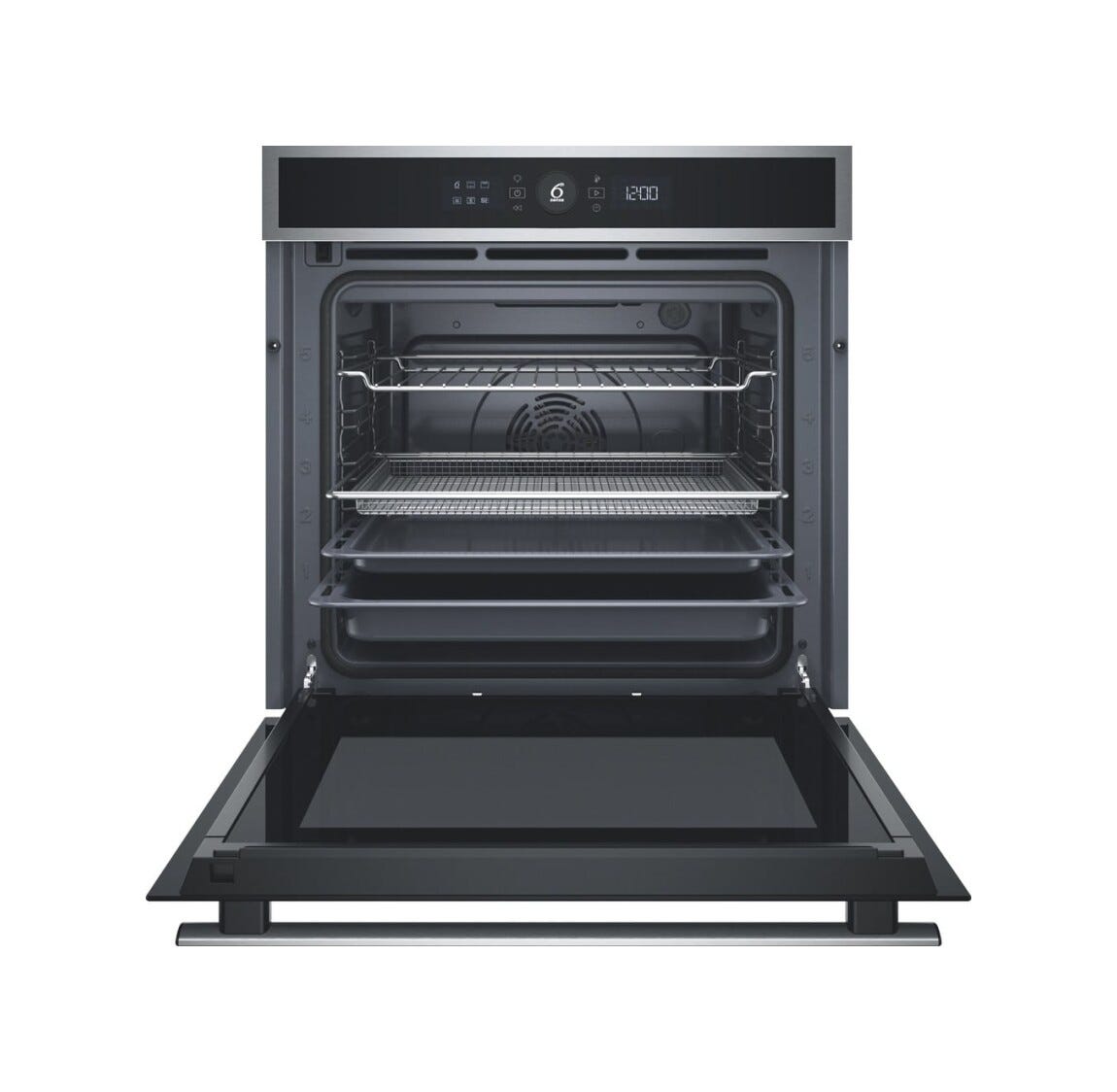 Whirlpool WOI4IS8PM0SXA1 Forno elettrico cm. 60, capacità 73 litri, 6° SENSO, Steam+, AirFry, pirolitico, inox/nero