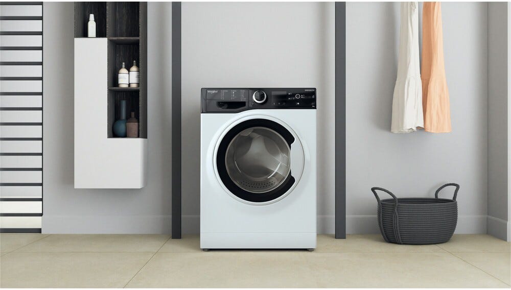 Whirlpool WRBSS 6249 S EU Lavatrice cm. 60, capacità 6 kg, 1200 giri, 6th Sense, motore inverter, bianco