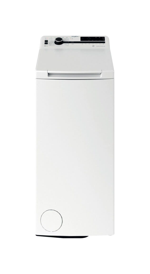 Whirlpool TDLRB 6251BS EU Lavatrice a carica dall'alto cm. 40, capacità 6 kg, 1200 giri, 6th Sense, motore inverter, bianco