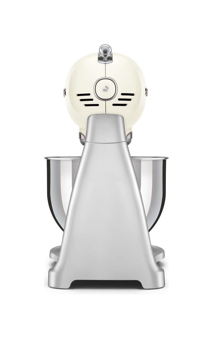 Smeg Selection SMF04CREU 50's Style Impastatrice, ciotola da 4,8 litri, 800 W, panna lucido