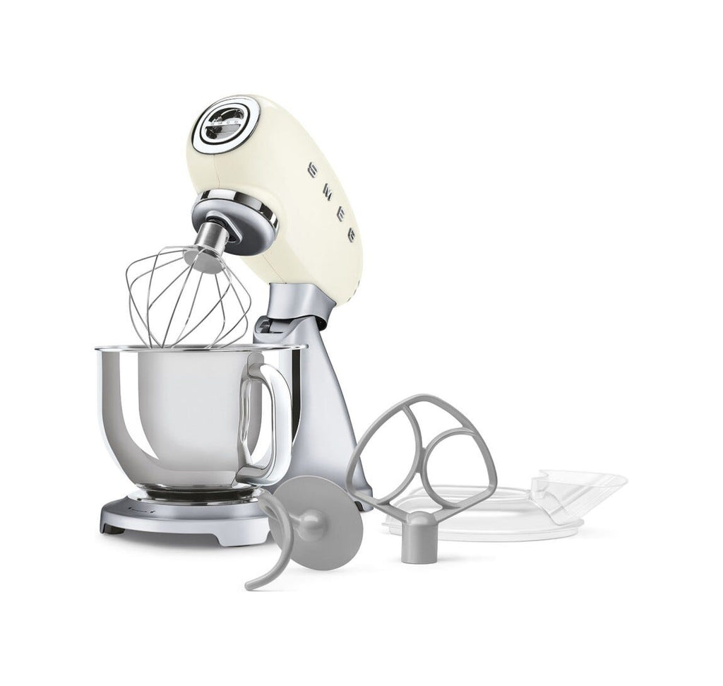 Smeg Selection SMF04CREU 50's Style Impastatrice, ciotola da 4,8 litri, 800 W, panna lucido