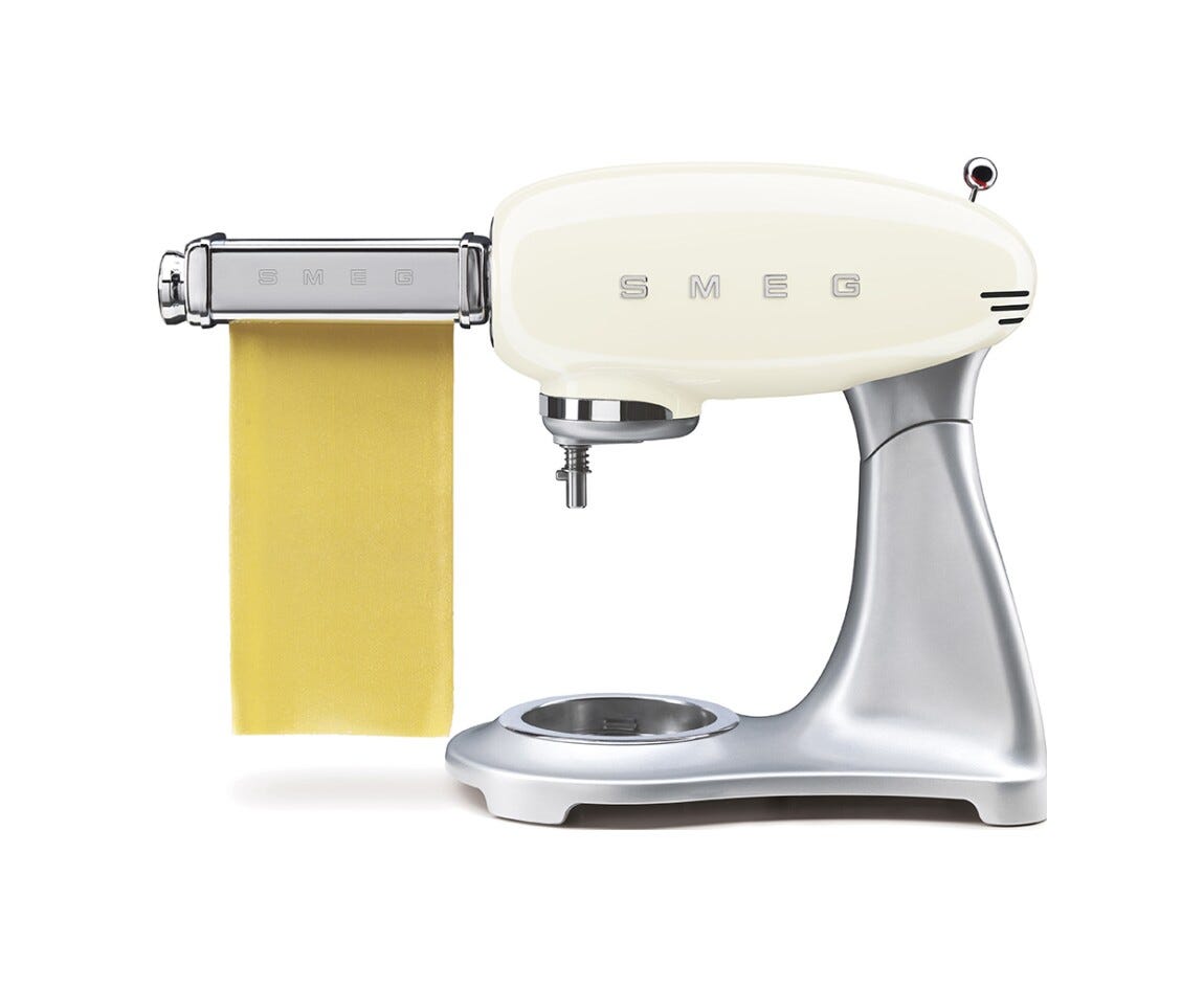 Smeg Selection SMF04CREU 50's Style Impastatrice, ciotola da 4,8 litri, 800 W, panna lucido