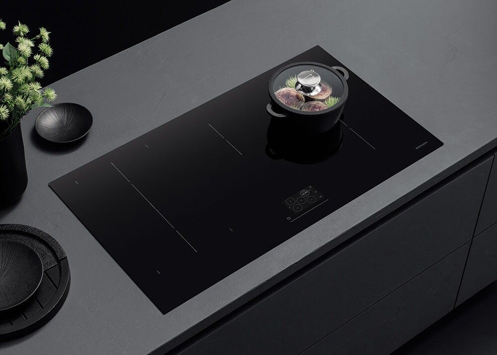 Barazza 1PIDI9 Icon Piano cottura induzione 88 cm, 5 zone, Touch Screen, Booster, Bridge, limitatore potenza, nero