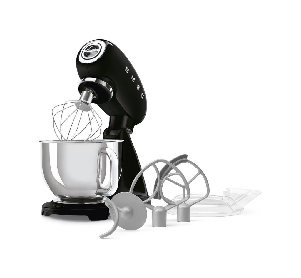 Smeg Selection SMF05BLEU 50's Style Impastatrice full color, ciotola da 4,8 litri, 1000 W, nero lucido