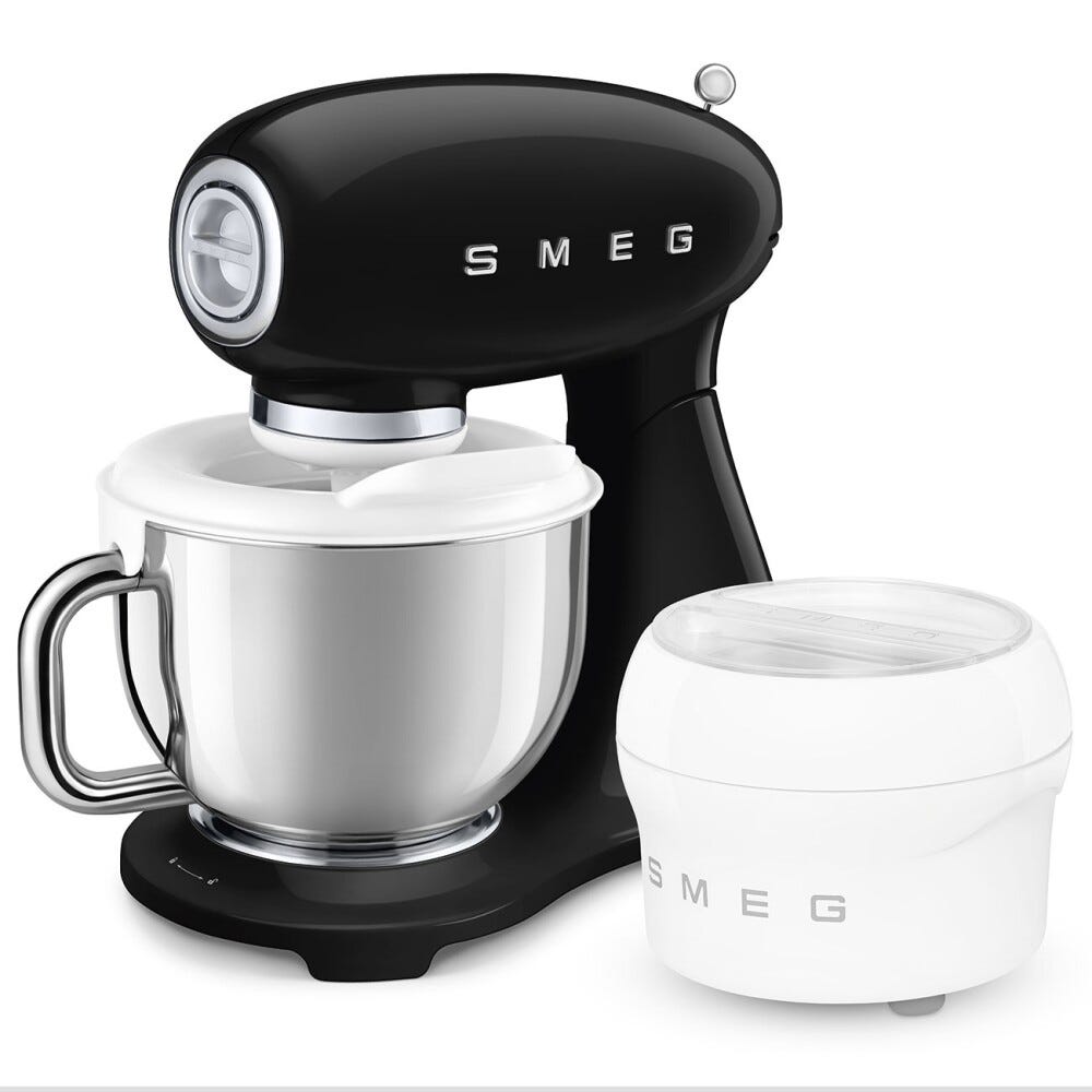 Smeg Selection SMF05BLEU 50's Style Impastatrice full color, ciotola da 4,8 litri, 1000 W, nero lucido